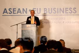 El presidente del Consejo de Negocios ASEAN- UE, Francois Guibert, calificó a la ASEAN como un destino atractivo de comercio e inversión (Fuente: VNA)