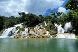 Belleza de la cascada de Ban Sam en provincia vietnamita de Cao Bang