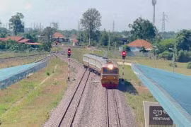 En la estación de Vientiane Khamsavath (Fuente: Pathet Lao Daily)