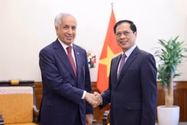 El canciller vietnamita, Bui Thanh Son, y el ministro de Estado para Asuntos Exteriores de Qatar, Soltan bin Saad Al-Muraikhi. (Fuente: VNA)