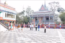 En la pagoda de Sa Lon, en la provincia de Soc Trang. (Fuente: VNA)