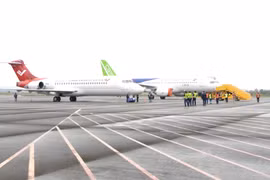 En el aeropuerto de Van Don. (Fuente: baoquangninh.vn)
