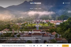 Montaña sagrada de Yen Tu en el diario Le Figaro. (Fotografía: Nhan Dan)