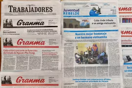 El diario Granma, órgano oficial del Comité Central del Partido Comunista de Cuba, dedica espacio a conmemoración del secretario general Nguyen Phu Trong. (Fuente: VNA)