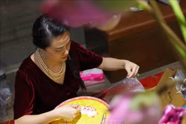 Efectúan Festival de Loto de Hanoi y presentación de productos OCOP del norte. (Fuente: VNA)
