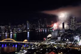 Equipo finlandés triunfa en Festival Internacional de Fuegos Artificiales de Da Nang. (Fuente: VNA)