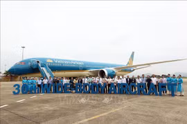 Vietnam Airlines recibe el Boeing 787-10 de fuselaje ancho. (Fuente: VNA)