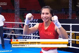 La boxeadora Ha Thi Linh (Foto capturada de vídeo)