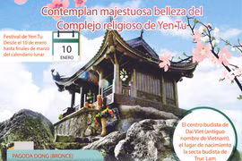 Contemplan majestuosa belleza del Complejo religioso de Yen Tu en Vietnam