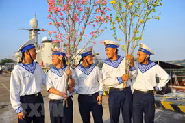Barcos llevan la primavera a plataforma DK1 y Con Dao 