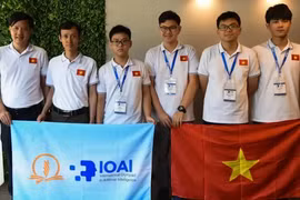 El equipo Vietnam 1 de la escuela secundaria para superdotados de Hanoi - Amsterdam. (Fuente: nhandan.vn)