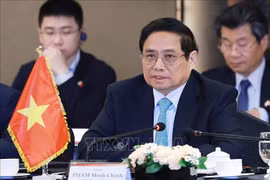 El primer ministro vietnamita en el evento. (Fuente:VNA)