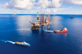 Plataforma de explotación de petróleo y gas Tam Dao 03. (Fuente:pnv.vn)