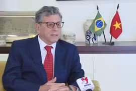 El embajador brasileño en Vietnam, Marco Farani, en la entrevista (Fuente:VNA)