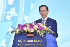 El ministro de Relaciones Exteriores de Vietnam, Bui Thanh Son, habla en el evento. (Fuente:VNA)