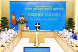 El primer ministro vietnamita, Pham Minh Chinh, habla en el evento. (Fuente:VNA)