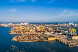 Una de las obras en el mar del Grupo Nacional de Petróleo y Gas de Vietnam. (Fuente: VNA)