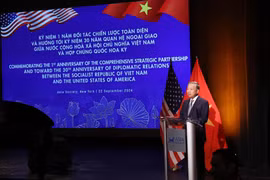 El secretario general del Partido Comunista de Vietnam y presidente del país, To Lam, habla en el evento. (Fuente: VNA)