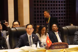 El viceprimer ministro y canciller de Vietnam, Bui Thanh Son, en el evento. (Fuente:VNA)