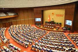 En la inauguración del séptimo periodo de sesiones de la Asamblea Nacional de Vietnam de la XV legislatura. (Fuente:VNA)