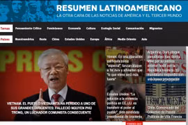 La publicación argentina Resumen Latinoamericano anunció en sus páginas la partida del Secretario General del Partido Comunista de Vietnam, Nguyen Phu Trong. (Fuente:Resumen Latinoamericano)