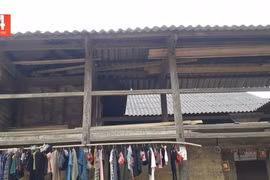 Casa con paredes de tierra de arcilla en la aldea de Mao Sao Phin, comuna de Sin Cheng, distrito de Si Ma Cai, provincia de Lao Cai. (Fuente:VOV)