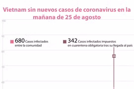 [Info] Vietnam sin nuevos casos de coronavirus en la mañana de 25 de agosto