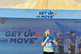 El embajador Igor Driesmans, jefe de la delegación de la UE ante la ASEAN, habló en el evento (Fuente: VNA)