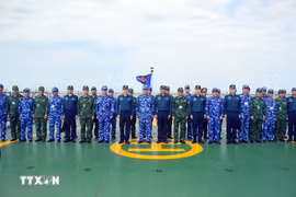 Las guardias costeras de Vietnam y China concluyeron su segunda patrulla conjunta de 2024 en las aguas adyacentes a la línea de demarcación del golfo de Bac Bo (Tonkín) del 26 al 28 de este mes (Fuente: VNA)