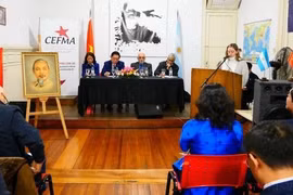 Seminario “Ho Chi Minh y las relaciones Vietnam-América Latina” fue organizado conjuntamente por la Comisión de Asuntos Exteriores del Comité Central del Partido, la Embajada de Vietnam en Argentina y el Partido Comunista de Argentina, el 22 de agosto de 2024. (Foto: VNA)