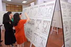 Exponen en Vietnam dibujos sobre civilización incaica de Perú 
