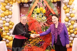 Extienden felicitaciones navideñas a comunidad católica en ciudad vietnamita