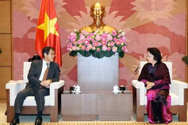 Presidenta de Asamblea Nacional de Vietnam recibe al embajador saliente japonés 