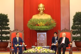 Máximo dirigente de Vietnam sostiene encuentro con primer ministro japonés