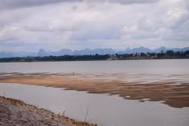 El nivel del agua del Rio Mekong se encuentra debajo de su promedio