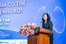 El ministro de Salud, Dao Hong Lan, habló en la ceremonia. (Foto: Vietnam+) 