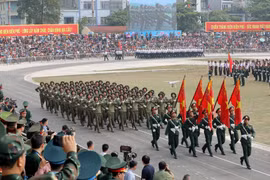 Ensayo del desfile militar. (Fuente: VNA)
