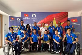 La delegación de atletas con discapacidad de Vietnam se prepara para competir en los Juegos Paralímpicos de París 2024. (Fuente: VNA)