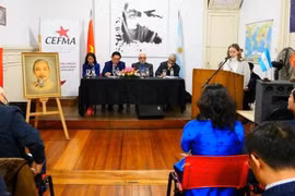 Seminario “Ho Chi Minh y las relaciones Vietnam-América Latina” fue organizado conjuntamente por la Comisión de Asuntos Exteriores del Comité Central del Partido, la Embajada de Vietnam en Argentina y el Partido Comunistad de Argentina, el 22 de agosto de 2024. (Foto: VNA)