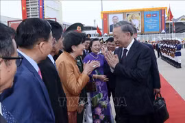 El presidente vietnamita, To Lam, parte de Phnom Penh, concluyendo con éxito su visita de Estado a Camboya. (Fuente: VNA)