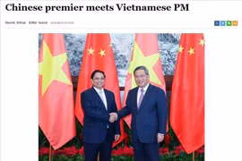 Un artículo de Xinhua sobre el premier vietnamita Pham Minh Chinh y su homólogo chino Li Qiang. 