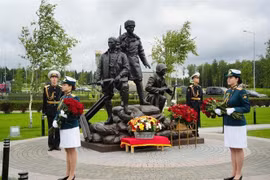 El monumento para conmemorar a los soldados voluntarios internacionales de Vietnam que participaron en la Gran Guerra Patria (1941-1945). (Fuente: VNA)