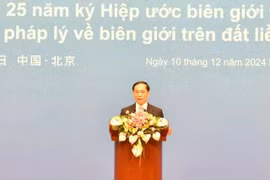 El viceprimer ministro y canciller vietnamita, Bui Thanh Son, en el evento. (Fuente: VNA)