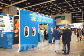 Stand de Vietnam Airlines en ITE Hong Kong 2024. (Foto: VNA) 
