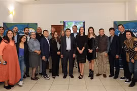 La delegación de la embajada vietnamita y las empresas del Centro de México (Fuente: VNA) 