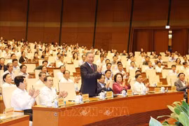 To Lam, secretario general del PCV y presidente de Vietnam en la conferencia (Fuente: VNA)