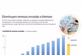 Disminuyen remesas enviadas a Vietnam