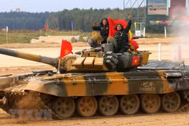 Equipo vietnamita de artillería, listo para los Juegos Militares Internacionales 2021