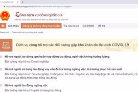 Portal Nacional de Servicios Públicos de Vietnam favorece a trabajadores afectados por el COVID-19