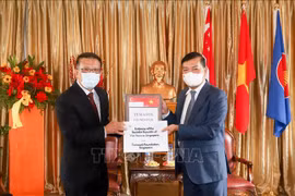 Fundación singapurense dona equipos de protección médica a lucha contra el COVID-19 en Vietnam